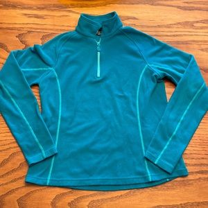 Teal fleece quarter zip